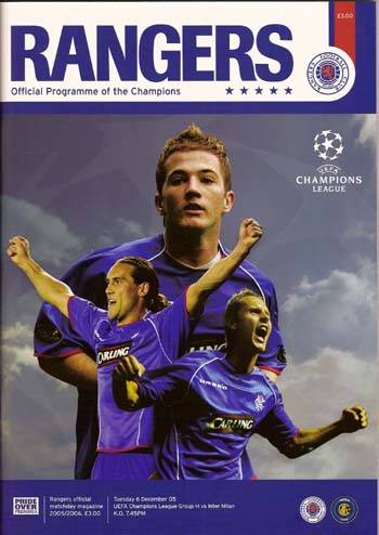 Rangers (Glasgow) FC v Internazionale/Inter Milan